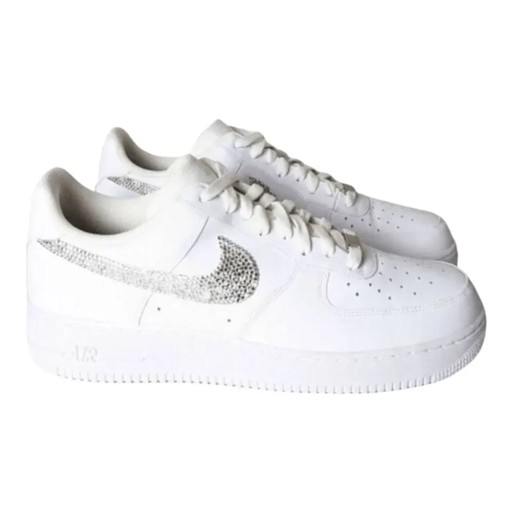 NIKE Air Force 1 Low Customised 'Swarovski' Sneakers Size 12